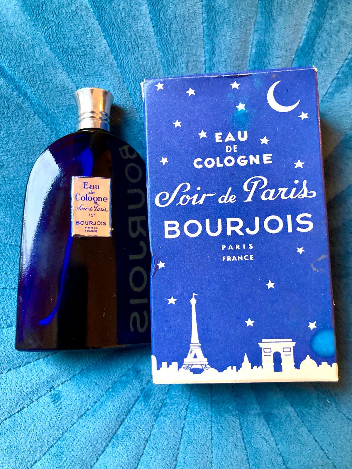 ‼️Iconische Soir de Paris BOURJOIS edc flacon, mint in doos, Verzamelen, Ophalen of Verzenden, Nieuw, Parfumfles, Gevuld