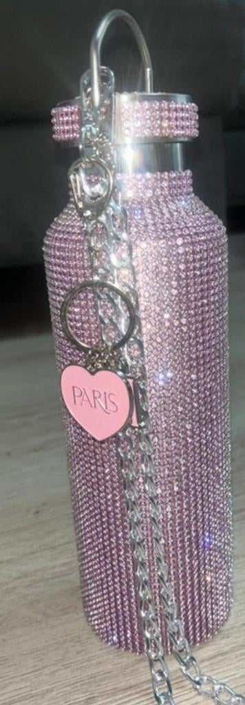 Paris Hilton Roze Waterfles met Strass, Ophalen of Verzenden