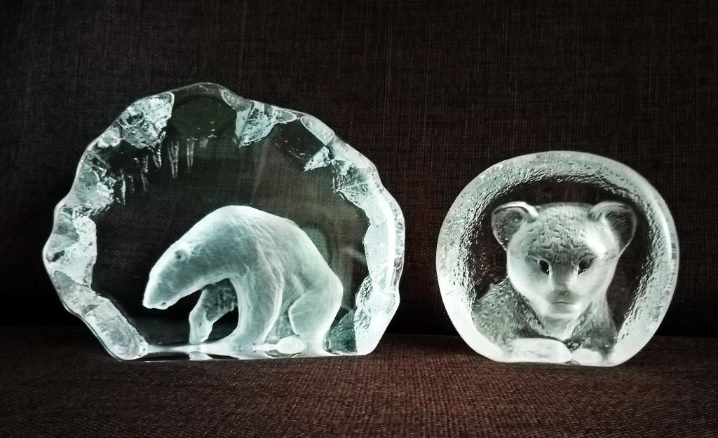 Mats Jonasson glas x2  gesigneerd, Ophalen of Verzenden