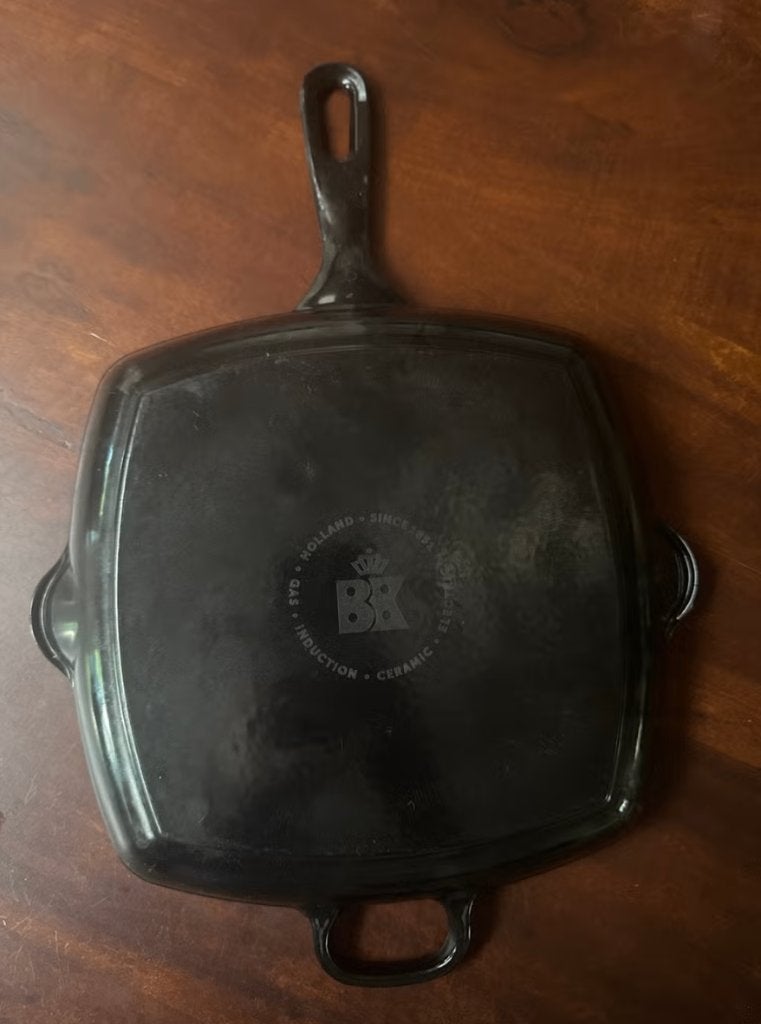 BK Gietijzeren Grillpan 26cm - Geschikt voor alle warmtebron, Gietijzer, BK, Overige typen, Ophalen of Verzenden