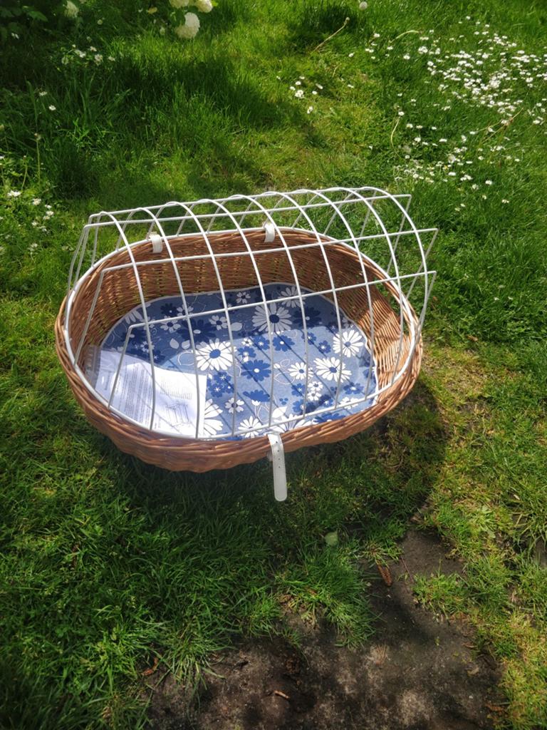 Fiets hondenmand met deksel nieuw met kaartjes, 65x 50cm, Ophalen, Nieuw, Overige typen