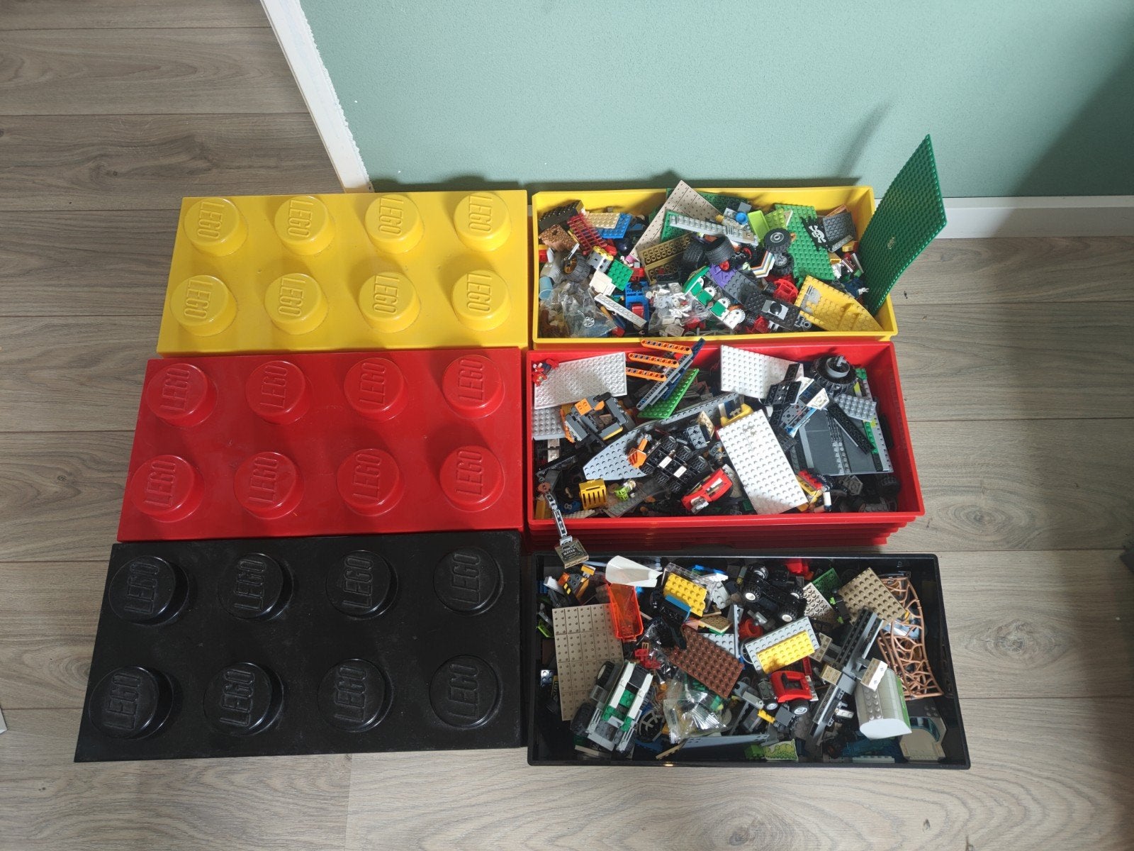 3 XL LEGO bakken vol met diverse LEGO stenen, Gebruikt, Inclusief extra onderdelen, Lego, Ophalen of Verzenden
