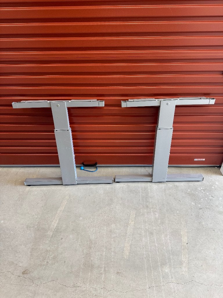 Grijze metalen bureaupoten, Ophalen, Tafelpoot, Gebruikt, 50 tot 100 cm
