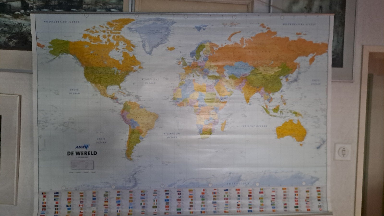 Grote ANWB Wereldkaart - De Wereld 1:30 000 000, Boeken, Ophalen, ANWB, 2000 tot heden, Wereld