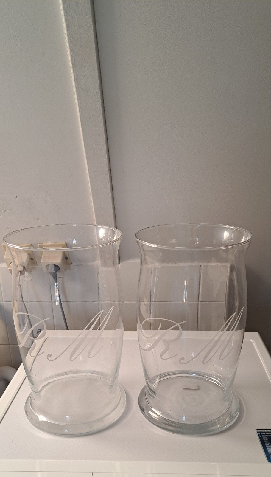 2 mooie riviera maison vazen, Ophalen, Zo goed als nieuw, Overige kleuren, Glas