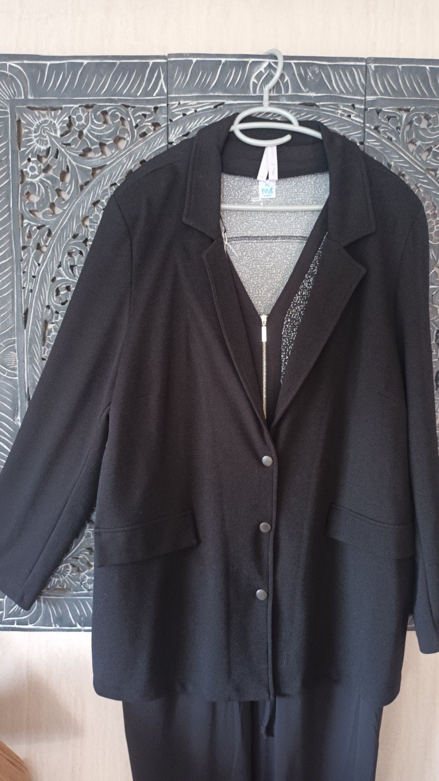 Zwart z.g.a.n. jasje met drukknoopsluiting van Miss Etam, Kleding | Dames, Zwart, Maat 46/48 (XL) of groter, Ophalen of Verzenden