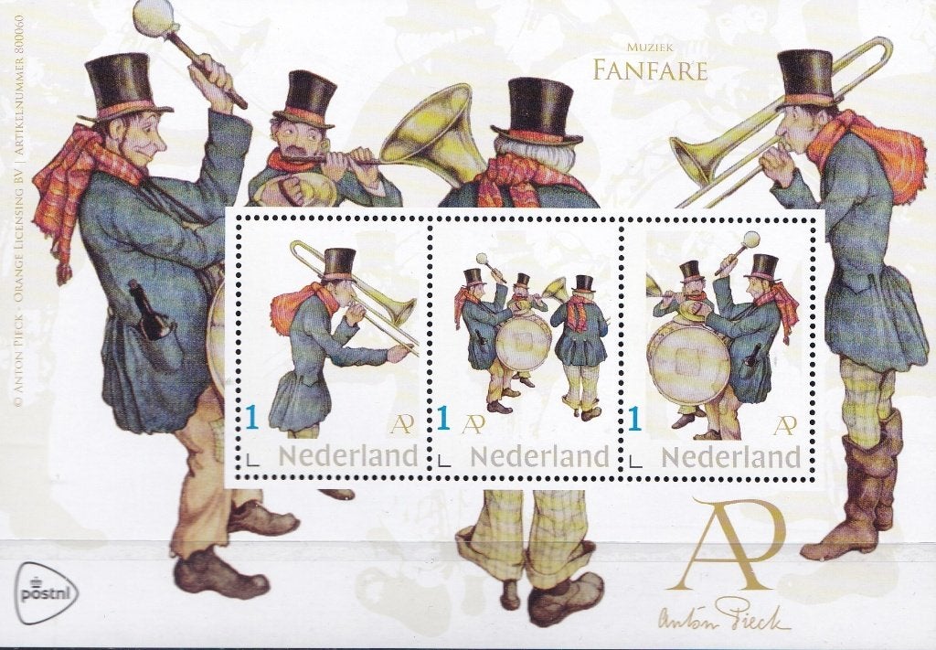 Anton Pieck – Muziek: Fanfare – MNH, Verzenden, Na 1940, Postfris