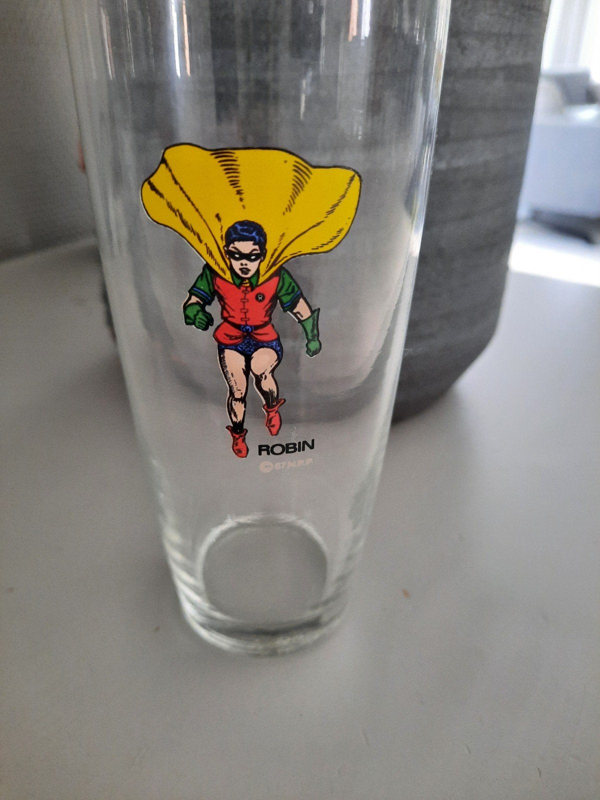 Batman, vintage glas van Robin, Ophalen of Verzenden, Superheld, Zo goed als nieuw