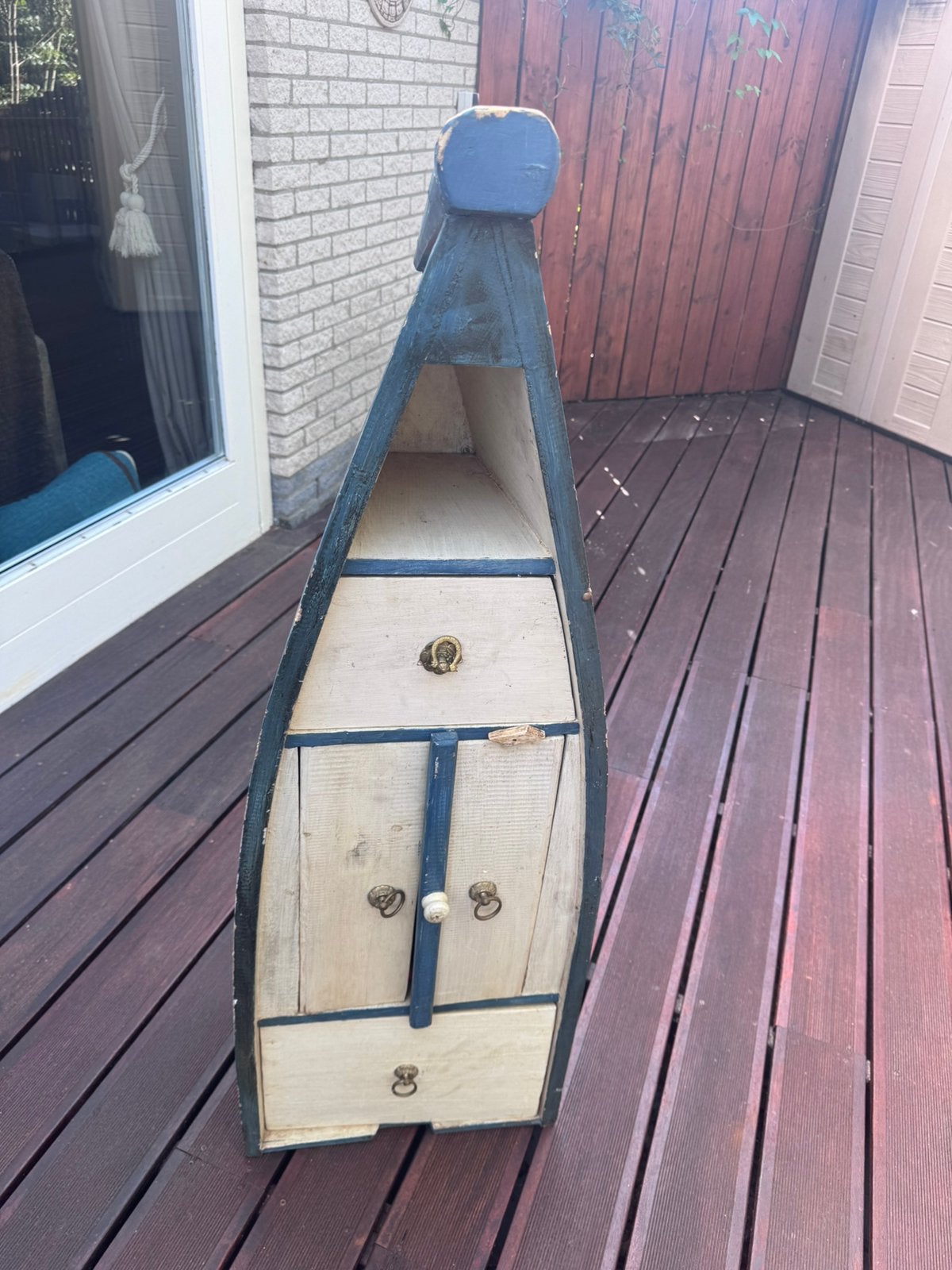 Leuk kastje in bootvorm, Huis en Inrichting, Ophalen, Gebruikt