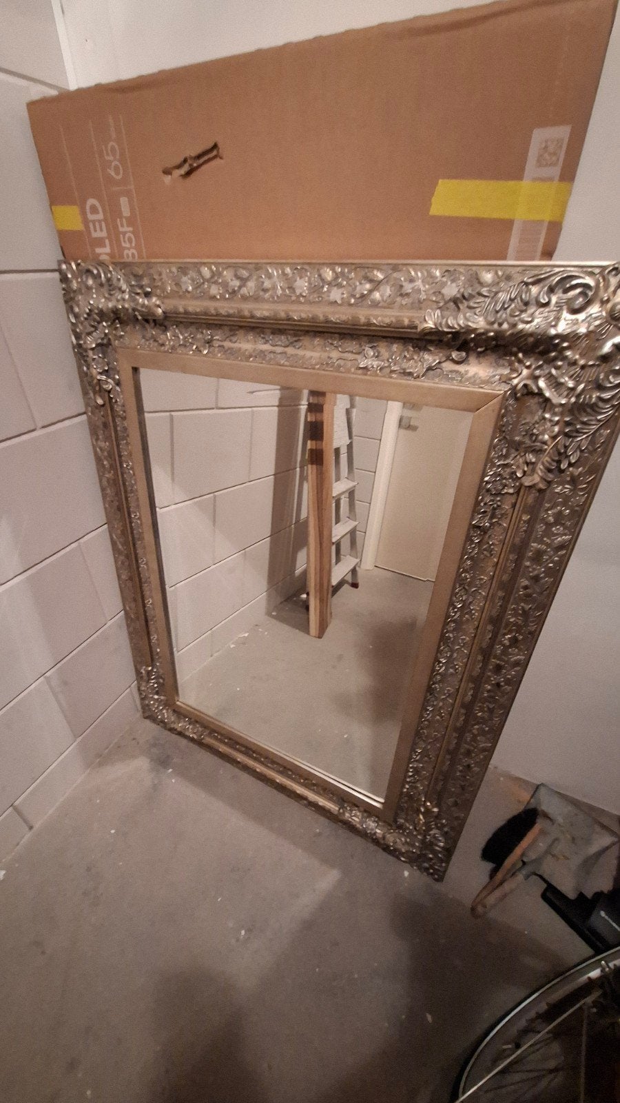 Barok vintage spiegel, Huis en Inrichting, Woonaccessoires | Spiegels, Ophalen, Rechthoekig, Minder dan 50 cm, Minder dan 100 cm