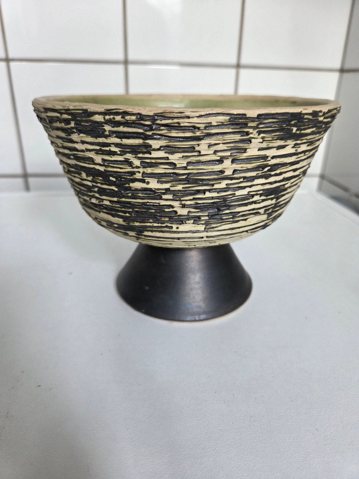 Vintage Berkenbast Bloempot - 12 cm hoog, 16 cm doorsnede, Tuin en Terras, Gebruikt, Rond, Binnen, Ophalen of Verzenden
