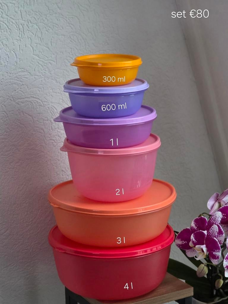 Tupperware Ruimte kommen Set, Huis en Inrichting, Ophalen of Verzenden, Nieuw, Geel, Bak of Kom