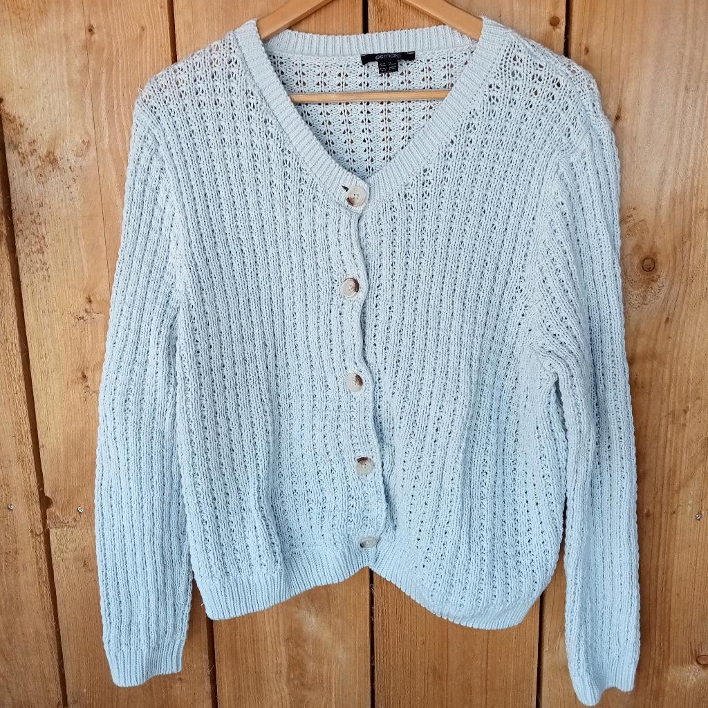 Esmara lichtblauw katoenen vest maat L, Blauw, Maat 42/44 (L), Zo goed als nieuw, Esmara
