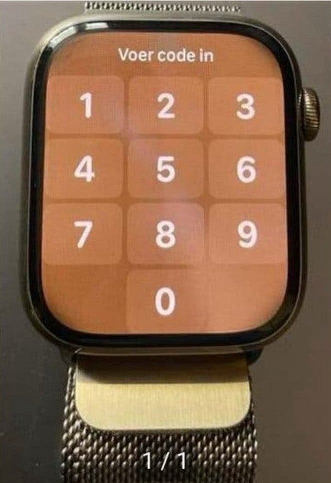 Apple Watch Series 9, Ophalen, Zo goed als nieuw, Leer, Overige merken