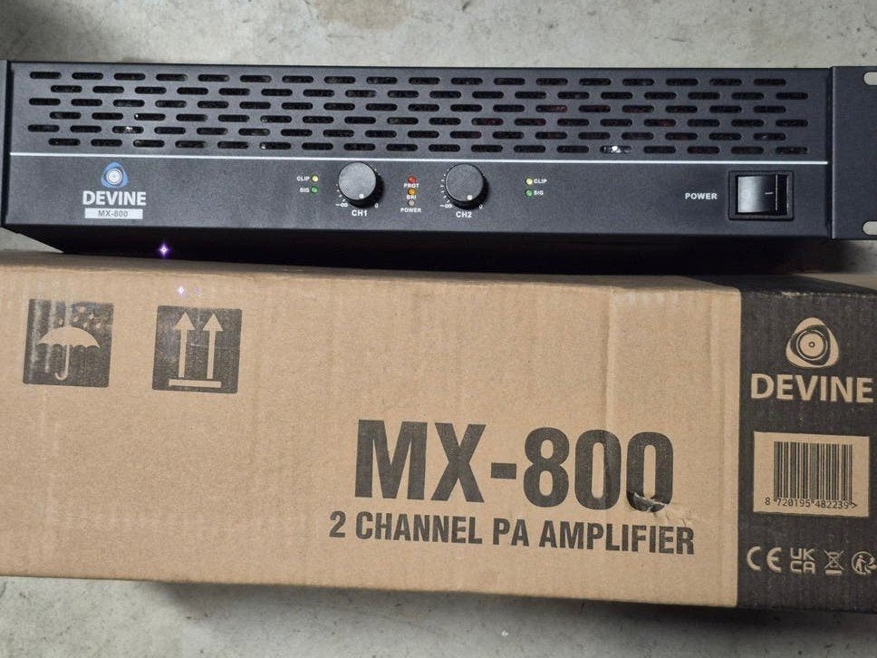 Devine mx 800 versterker, Ophalen, Zo goed als nieuw, Minder dan 500 watt