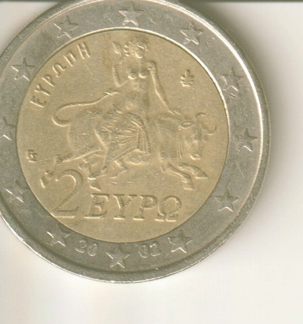 2 euro 2002 griekenland, Postzegels en Munten, Verzenden, Griekenland, 2 euro