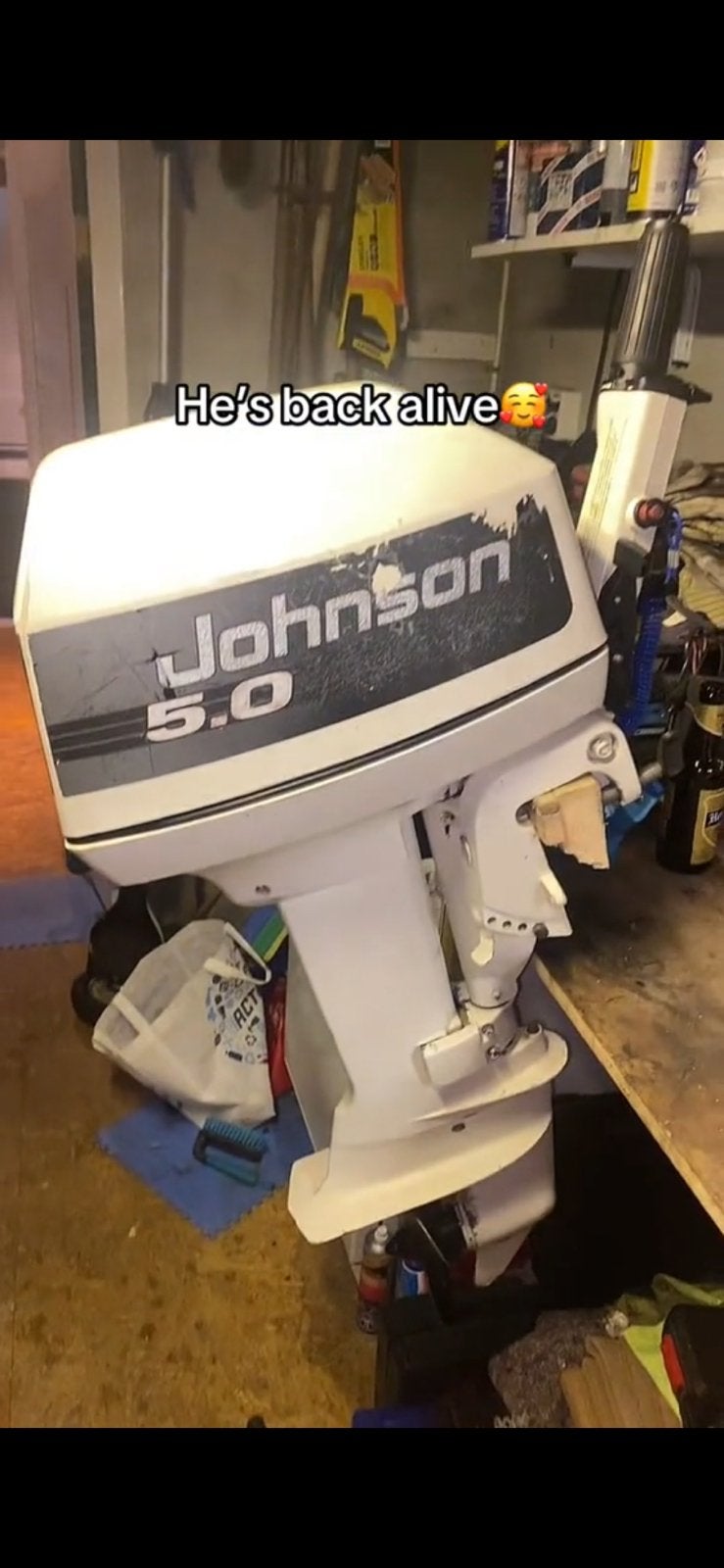 Johnson 5pk 2takt 2 cillinder, Ophalen, Gebruikt, Motor en Techniek, Motorboot