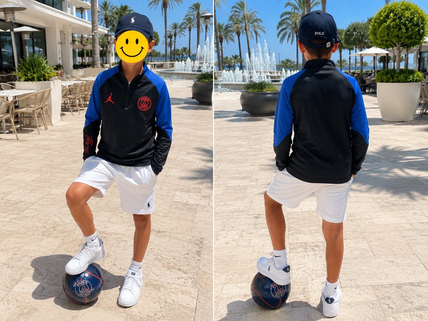 Nike Jordan PSG Trainingspak Maat 128-237 Blauw Zwart, Ophalen of Verzenden, Zo goed als nieuw, Jongen, Sport- of Zwemkleding