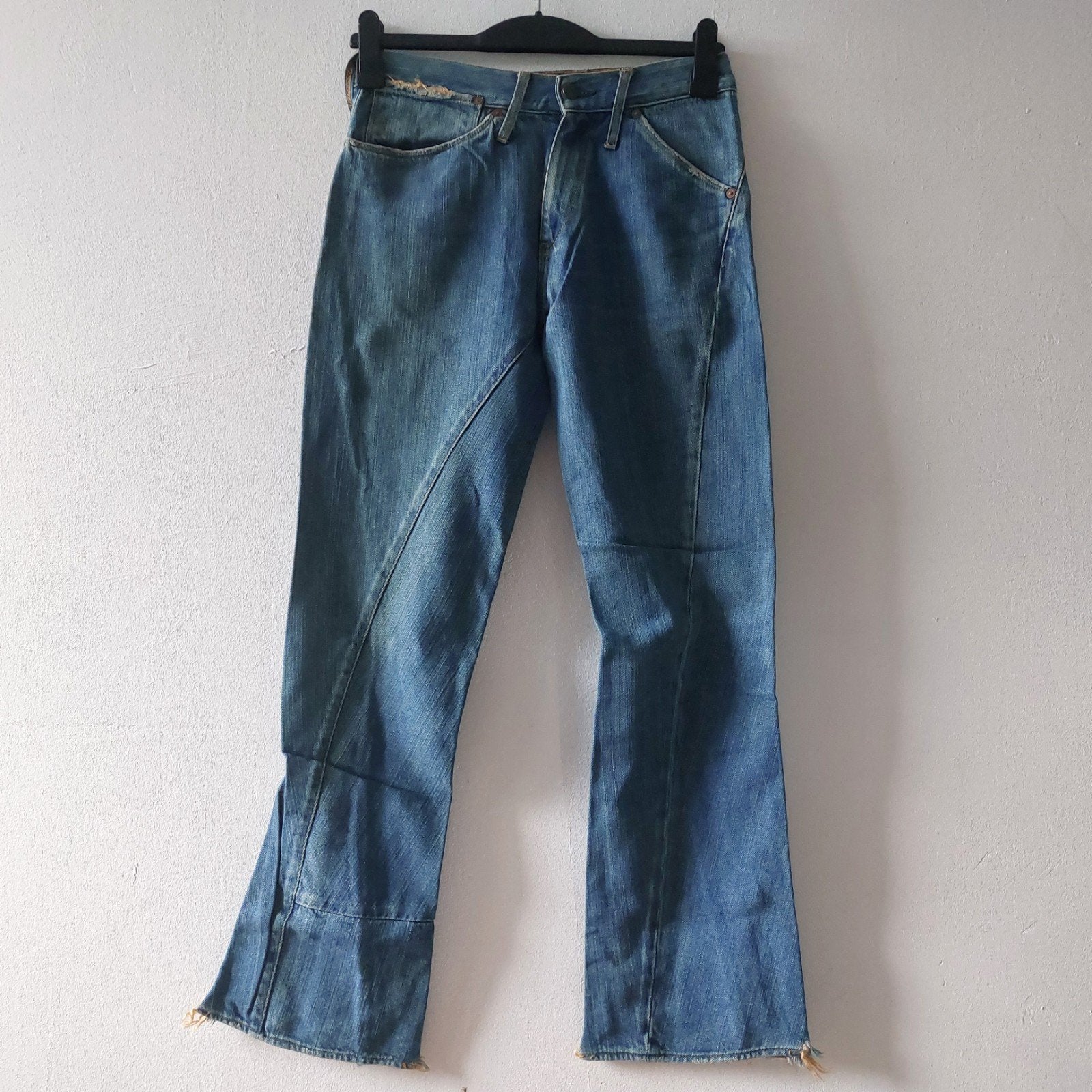 Vintage Y2K Levis RED Twisted/Warped Leg jeans, Levi's, Blauw, Overige jeansmaten, Ophalen of Verzenden