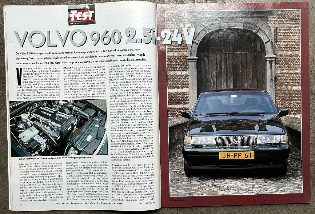 Volvo 960 test in Autovisie 1994, Gelezen, Volvo, Ophalen of Verzenden, Autovisie