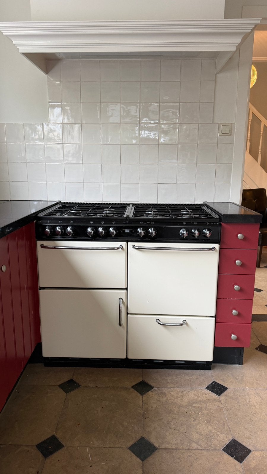 Gasfornuis met 8 pitten, Ophalen, Gebruikt, 60 cm of meer, Grill