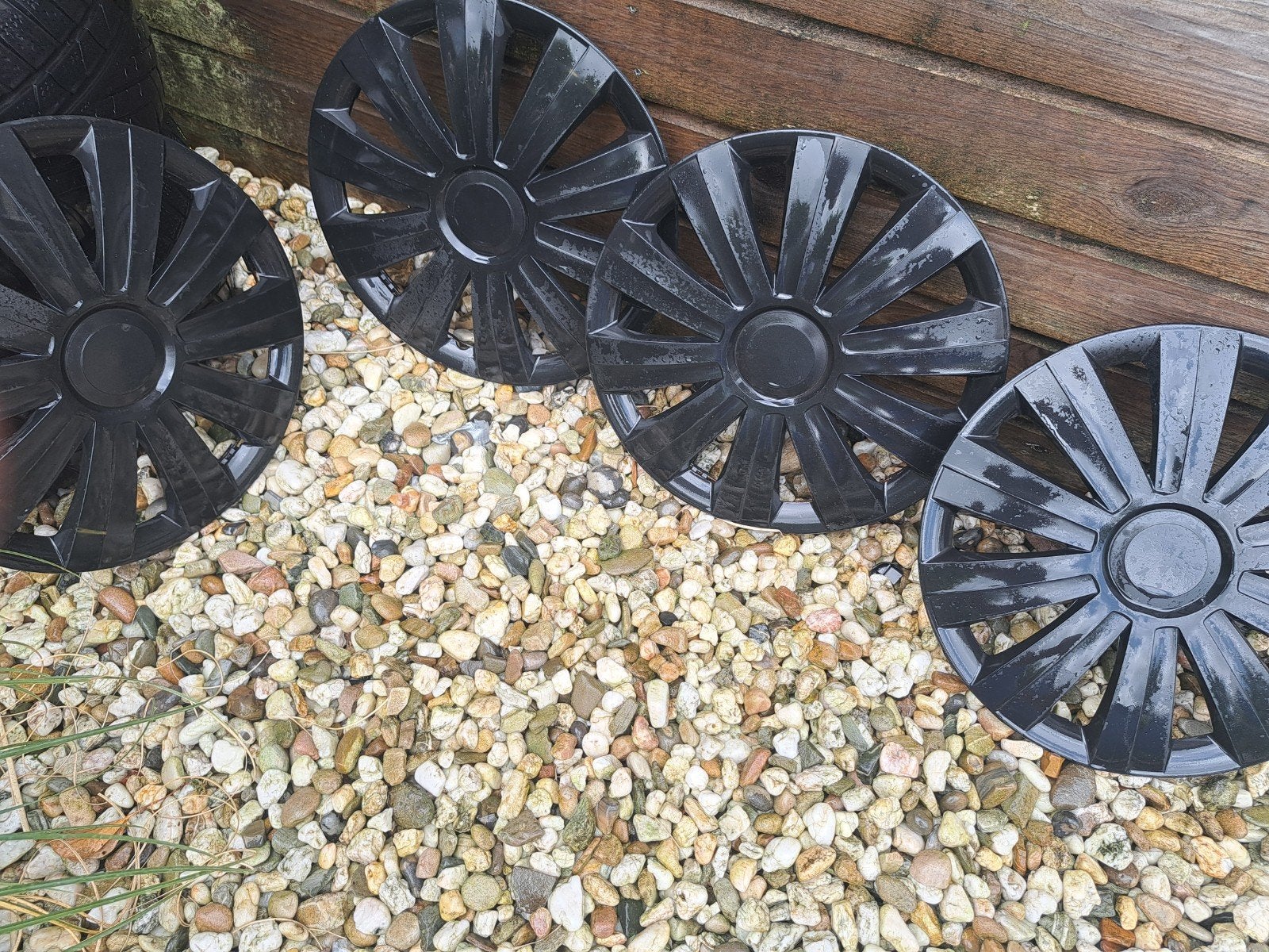 Set van 4 zwarte siervelgen 16 inch, Ophalen of Verzenden