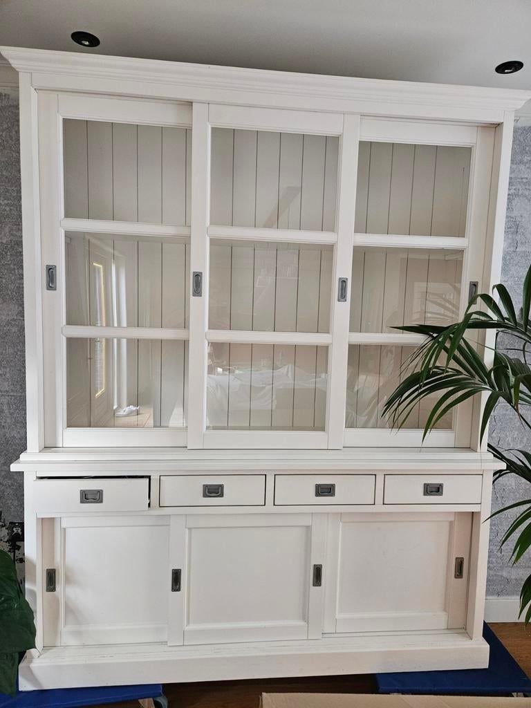 Buffetkast wit 180x45x220, Huis en Inrichting, Ophalen, Gebruikt, Met deur(en), 200 cm of meer