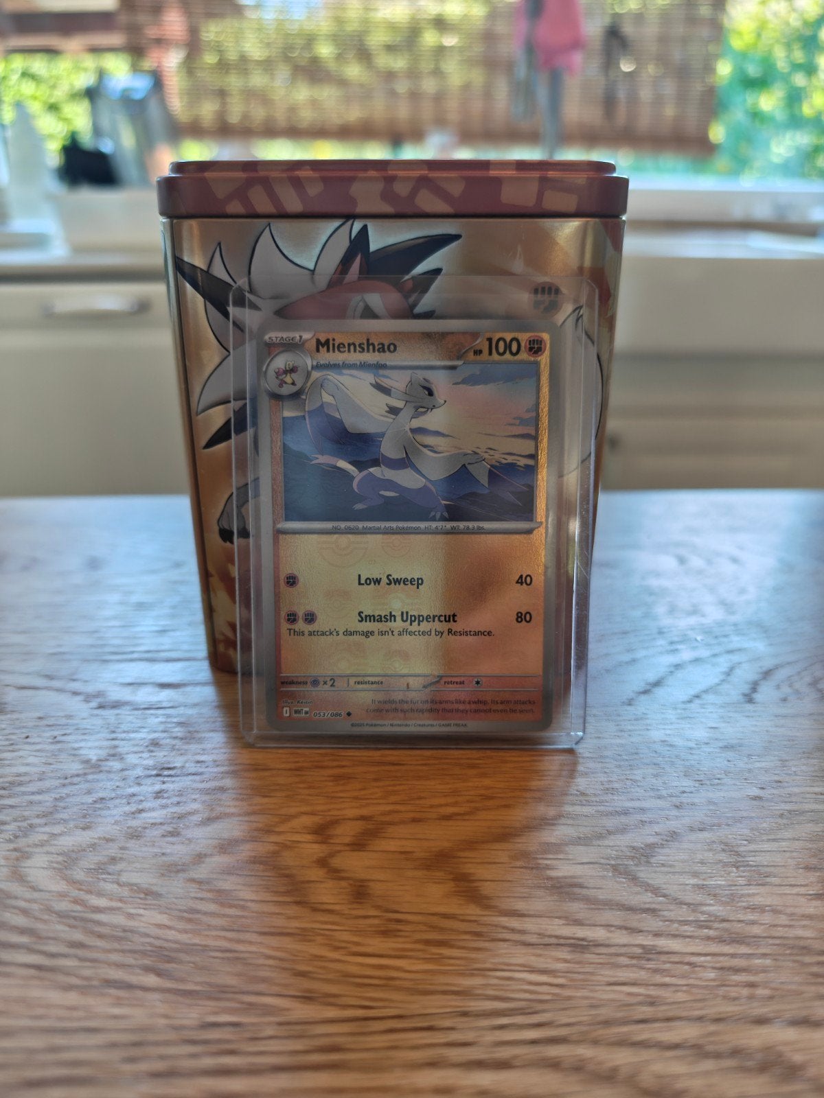 Mienshao Masterball White Flare Pokémon Kaart, Ophalen of Verzenden