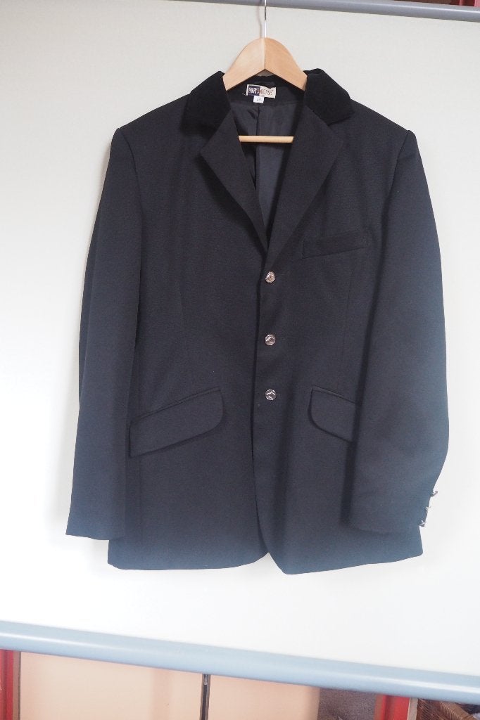 Paardrijd Wedstrijdjasje, Dieren en Toebehoren, Paardrijkleding, Ophalen, Zo goed als nieuw, Zwart, Overige maten