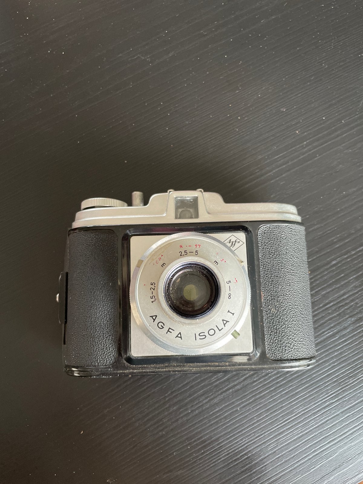 Vintage Agfa Isola I camera met leren tasje, Ophalen of Verzenden, Gebruikt, Compact, Overige Merken