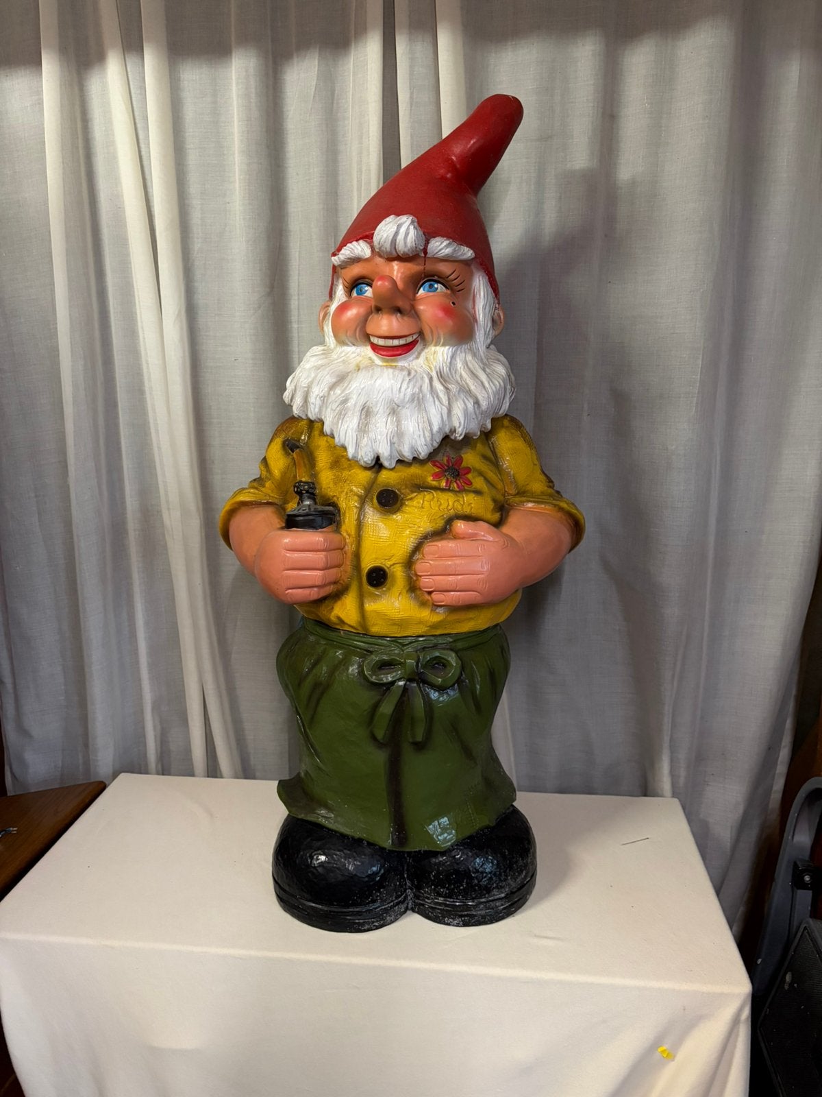 Gigantische vintage tuinkabouter, “Rudi”, Tuin en Terras, Tuinbeelden, Ophalen of Verzenden