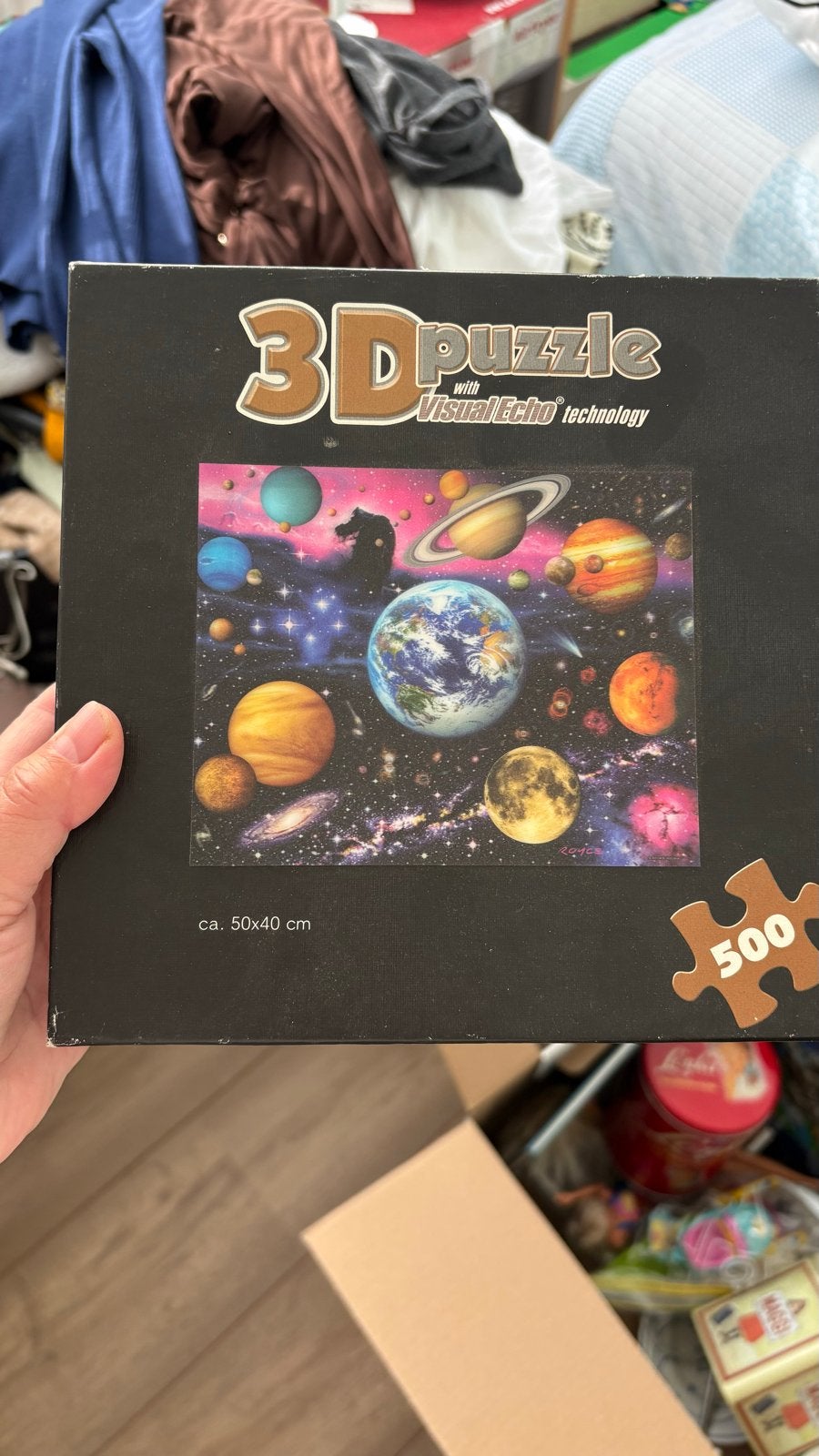 3D Puzzel Ruimte met Planeten - 500 stukjes, Ophalen of Verzenden, 500 t/m 1500 stukjes, Gebruikt, Rubik's of 3D-puzzel