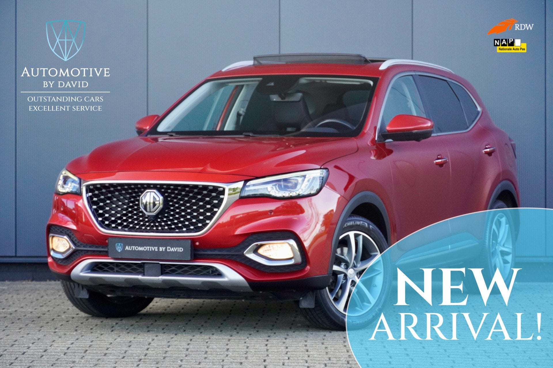 MG EHS 1.5 TGDI 258 pk LUXURY HYBRID AUTOMAAT / PANORAMADAK, Auto's, Dealer onderhouden, Gebruikt, 4 cilinders, Leder