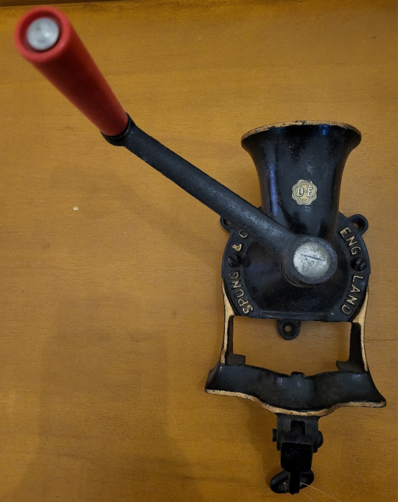 Antieke Douwe Egberts Koffiemolen — Spong & Co Ltd No. 1, Ophalen of Verzenden