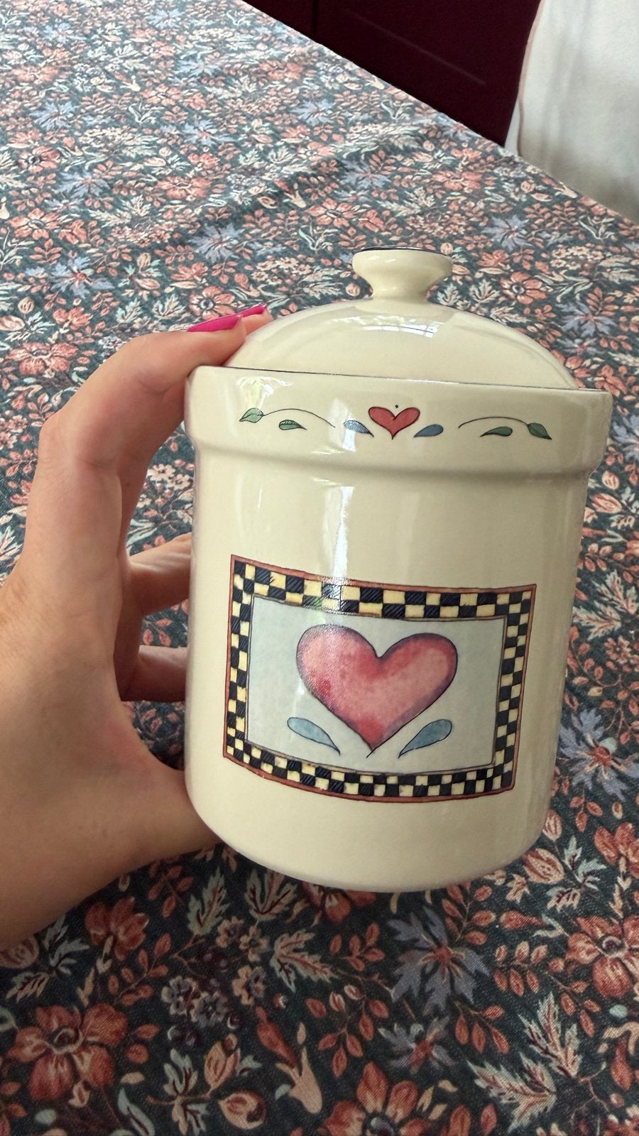 Voorraadpot Susan Winget - Peren design, Beige, Ophalen of Verzenden, Zo goed als nieuw, Voorraadpot