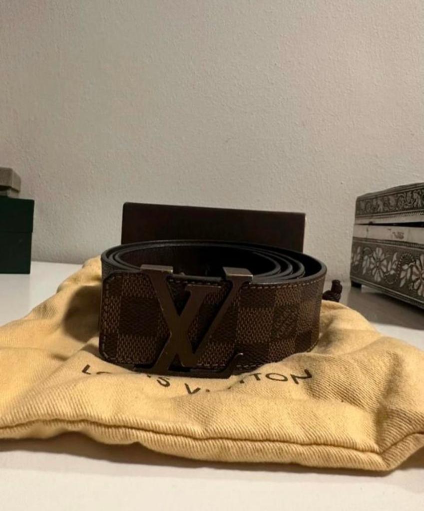 Louis vuitton riem, Ophalen of Verzenden, Gedragen, Bruin, 95 tot 105 cm