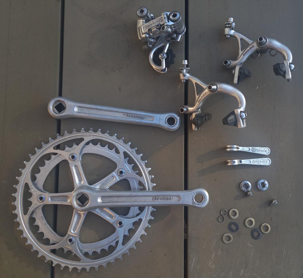 Shimano Dura Ace 1980 onderdelen als lot  maar kan ook apart, Gebruikt, Aluminium, Shimano, Racefiets