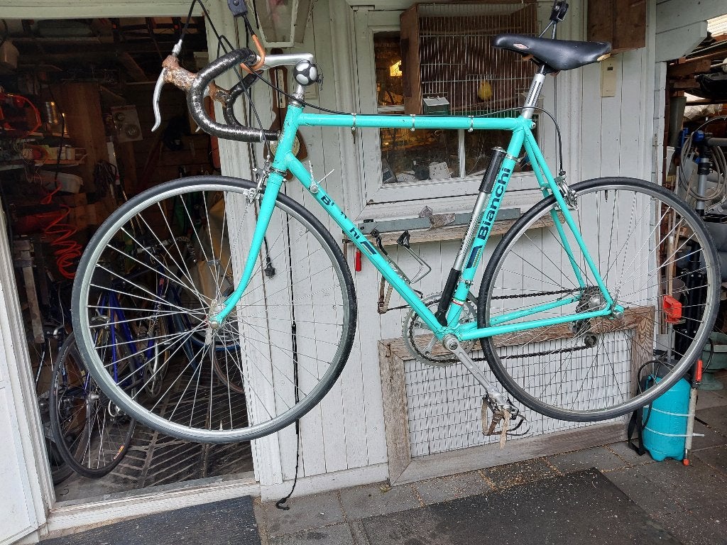 Biachi retro racefiets tekoop, 28 inch, Gebruikt, Velgrem, 53 tot 57 cm