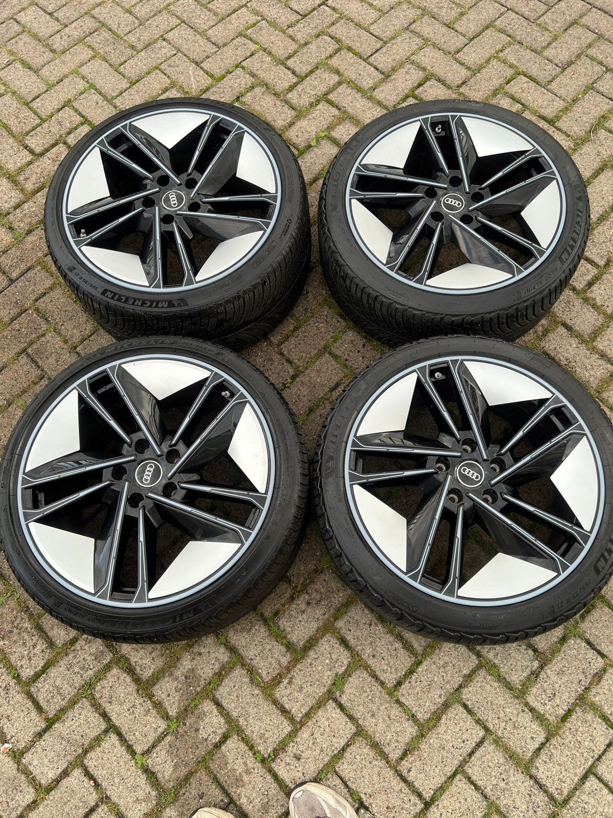 Originele Audi RS e-tron GT 21” RS velgen + Michelin Pilot, Ophalen, 265 mm, Banden en Velgen, 21 inch