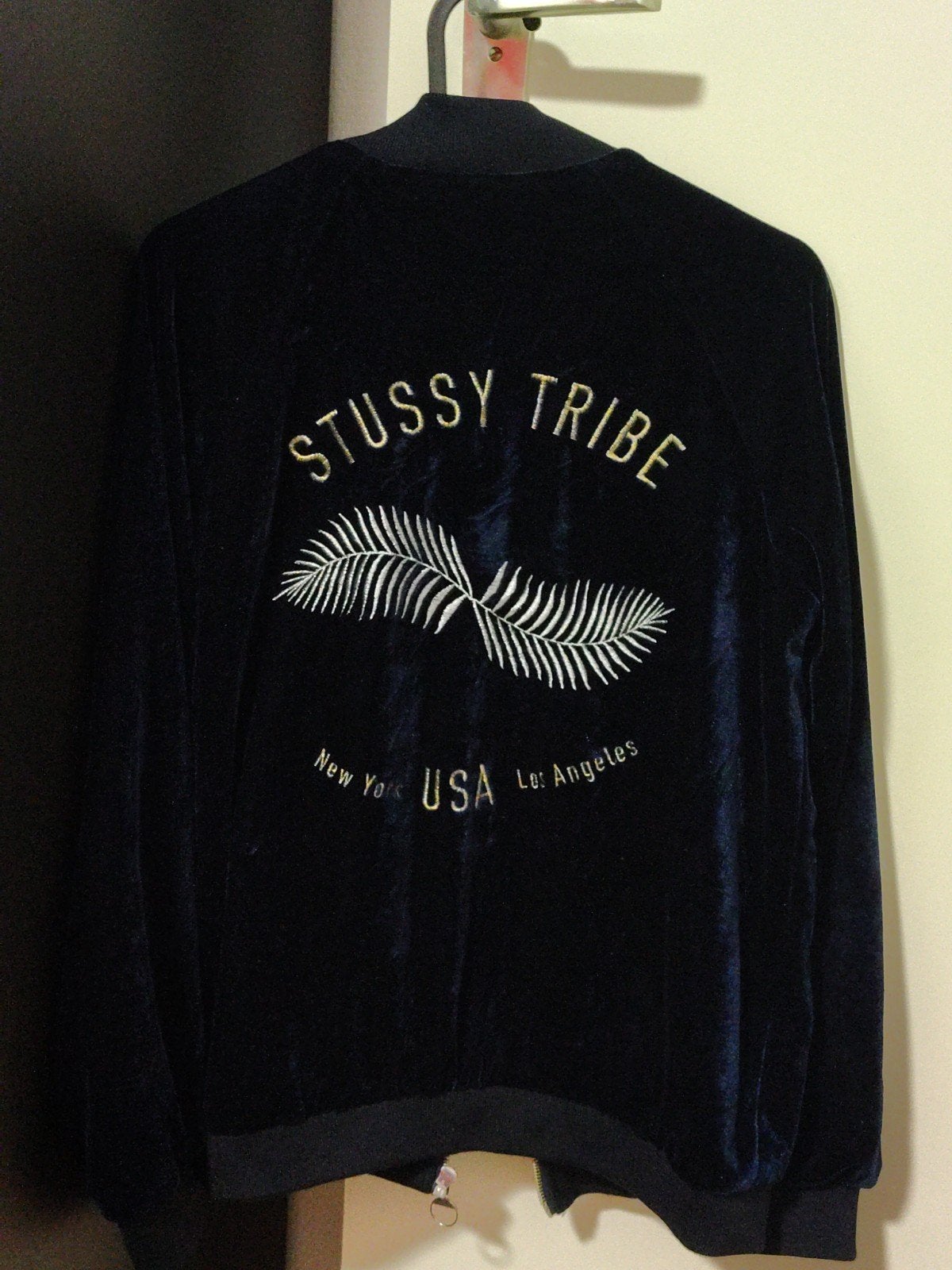 Stüssy International Tribe Bomberjack '90, Maat 38/40 (M), Blauw, Stüssy, Ophalen of Verzenden