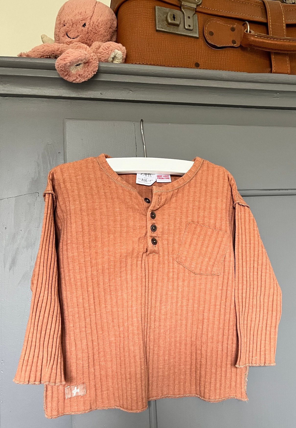 Longsleeve mt 80 Bricq kleurig Zara, Ophalen of Verzenden, Zo goed als nieuw, Jongetje of Meisje, Shirtje of Longsleeve