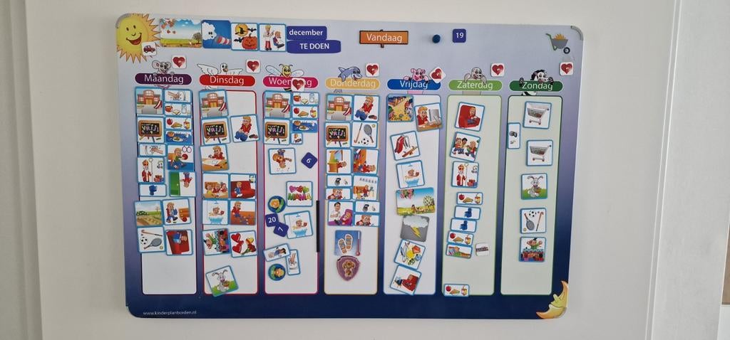 Kinderplanbord met ruim 300 pictogrammen, Ophalen of Verzenden, Gebruikt, Taal en Lezen