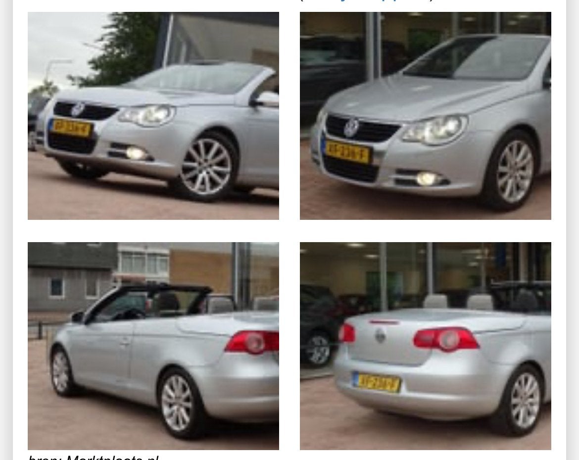 Volkswagen Eos, Auto's, Volkswagen, Stof, Cabriolet, Eos, Particulier