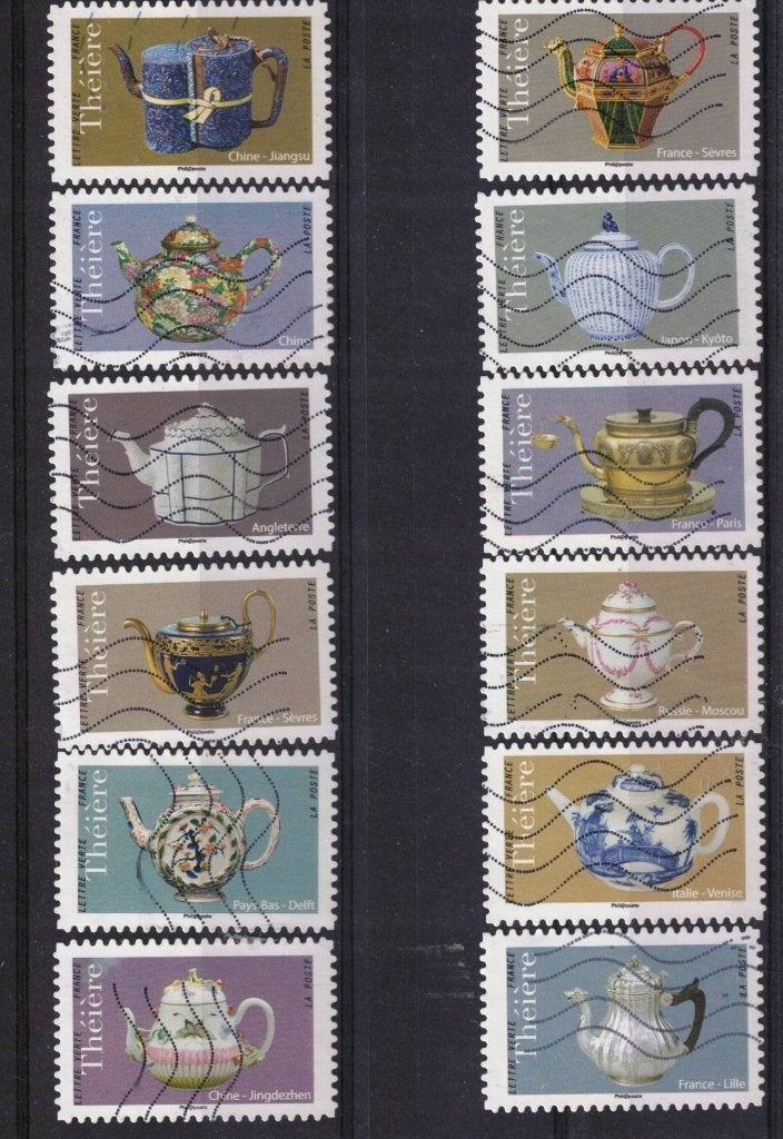 Frankrijk, serie "thee kannen" 2018-121, Verzenden, Gestempeld