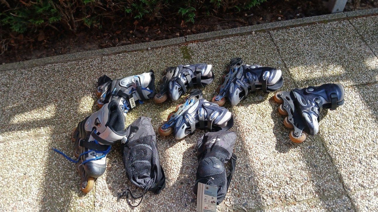 Skeelers maat 36-38-40 en 2x beschermers, Sport en Fitness, Skeelers, Ophalen