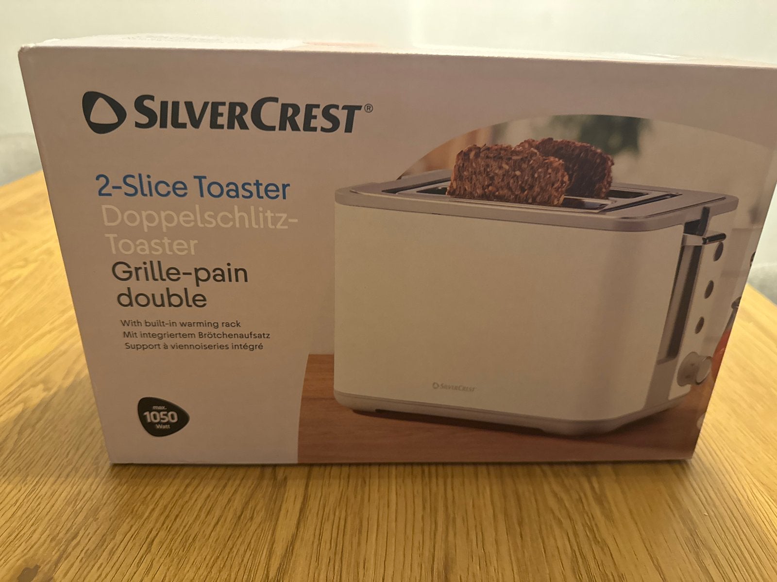 SilverCrest 2-Slice Broodrooster met Opwarmrek, Ophalen of Verzenden, Nieuw, Uitneembare kruimellade