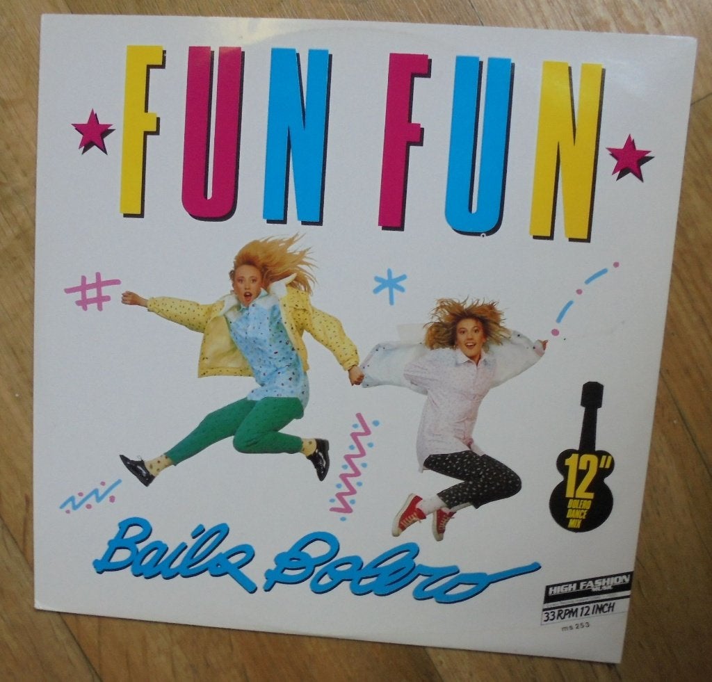 12 inch Disco Single FUN FUN baila bolero, Cd's en Dvd's, Vinyl | Dance en House, Zo goed als nieuw, Disco, Overige typen, 12 inch