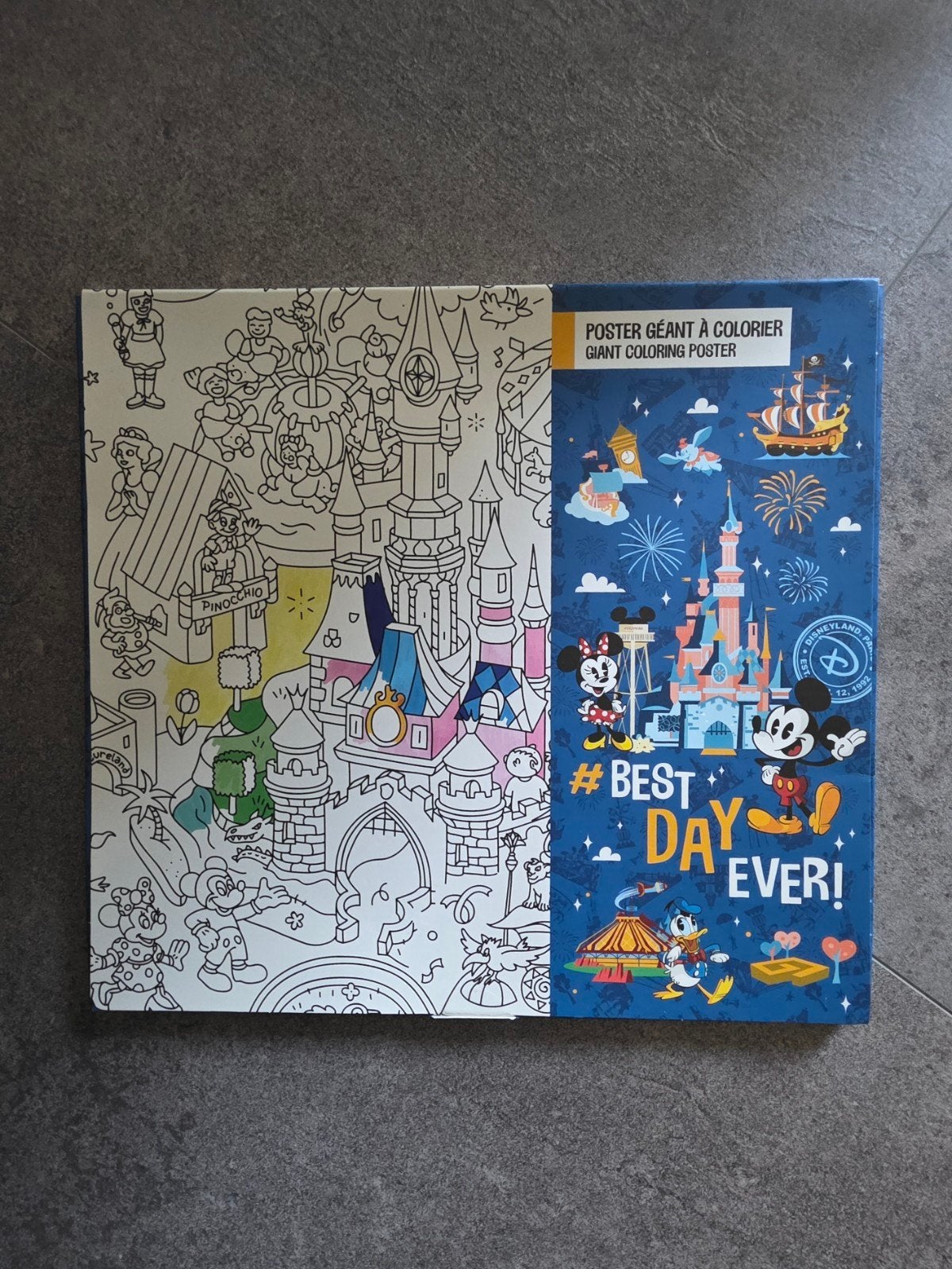 Disney Store Disneyland kleur poster kleuren tekenen NIEUW, Ophalen of Verzenden, Nieuw