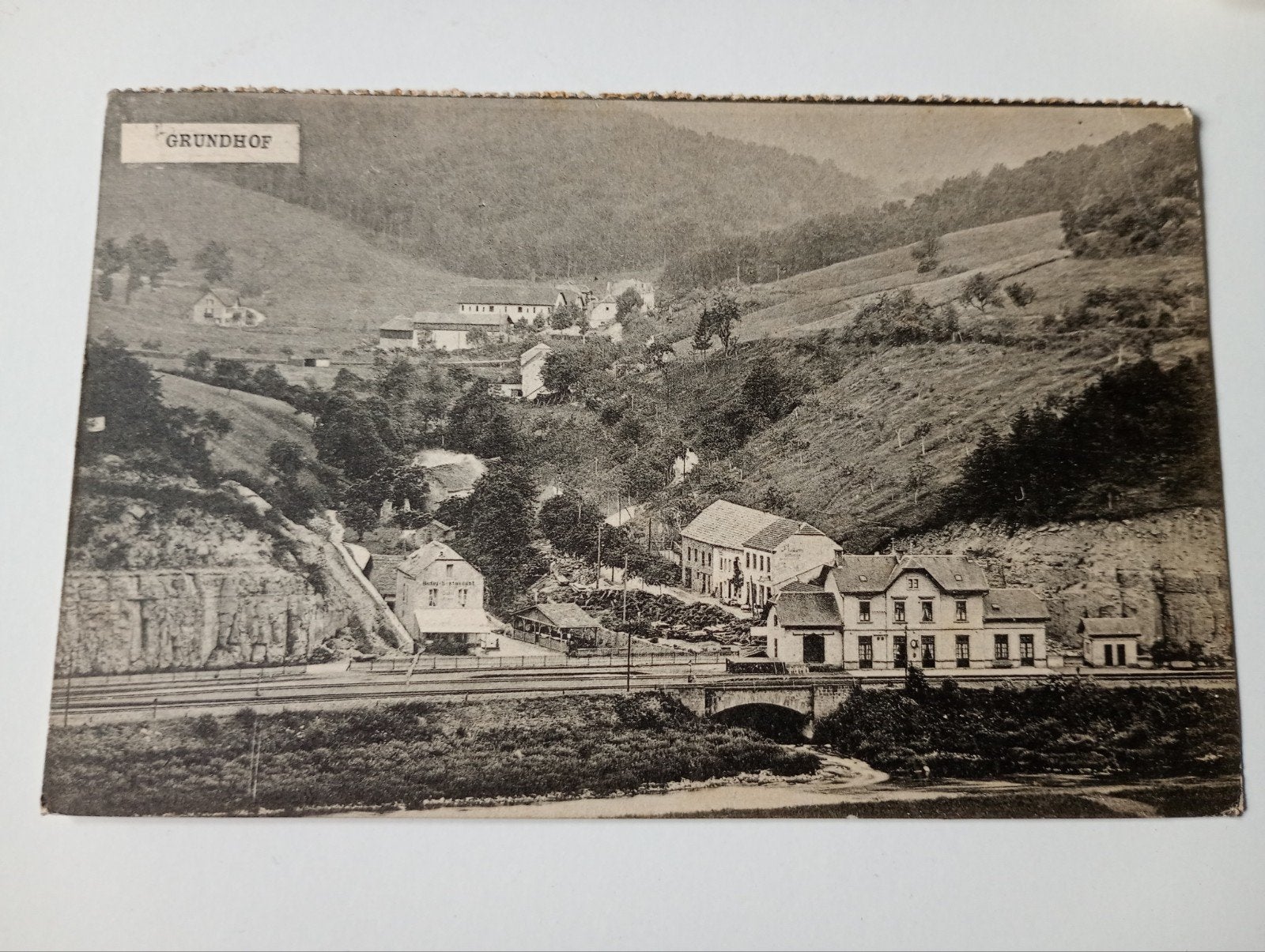 Luxemburg Grundhof 1925, Ophalen of Verzenden, 1920 tot 1940, Gelopen, België en Luxemburg