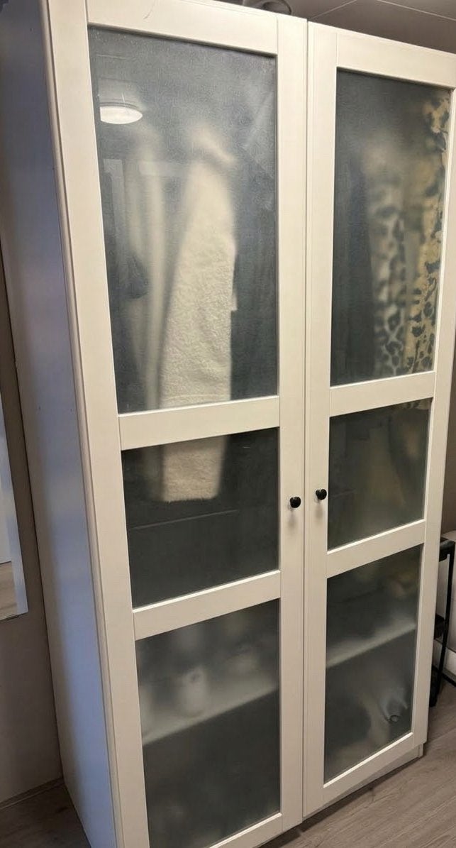IKEA Pax Kast met Glazen Deuren - 200x100x60 cm, Ophalen, Gebruikt, 200 cm of meer, 50 tot 100 cm